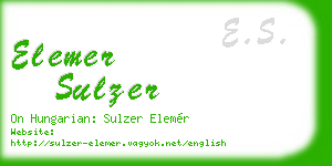 elemer sulzer business card